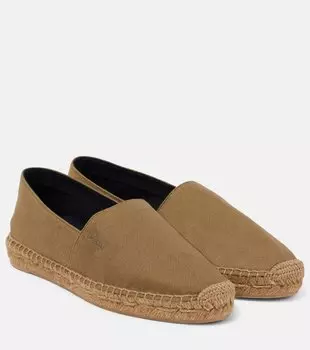 Кассандр эспадрильи из хлопковой габардины Saint Laurent, Cactus