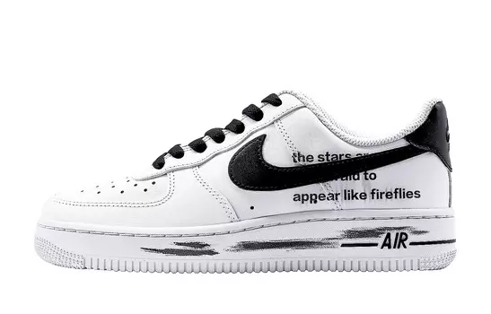 Кастомизированные кроссовки Nike Air Force 1 Skateboard Women's Low-Top, белый/черный