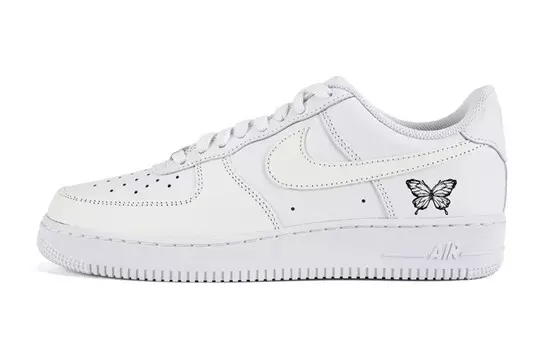 Кастомизированные кроссовки Nike Air Force 1 Skateboarding Shoes Women, белый