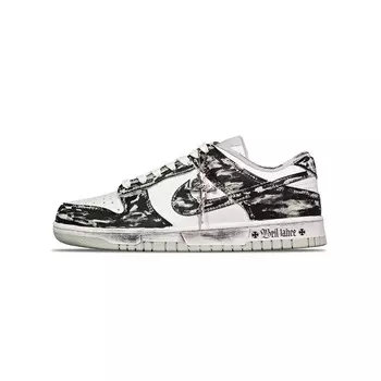 Кастомизированные кроссовки Nike Dunk Low Photon Dust Unisex Sneakers, черный/белый