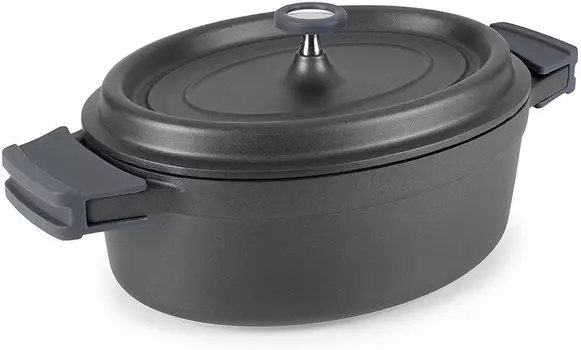 Кастрюля Lacor 25933 с крышкой, алюминий, диаметр 26 см, подходит для индукционных плит, антипригарное покрытие