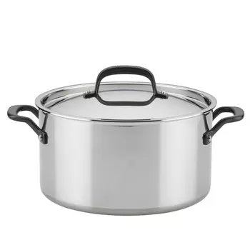 Кастрюля с крышкой KitchenAid, 8 литров