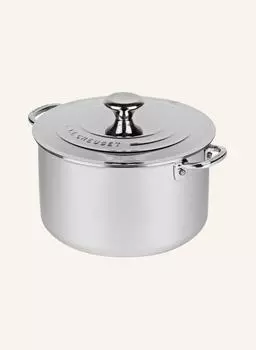 Кастрюля трехслойная плюс, диаметр: 24 см. Le Creuset, серебряный