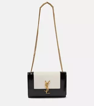 Kate Маленькая кожаная сумка через плечо Saint Laurent, белый