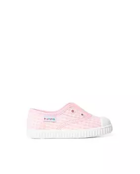 Кеды Baby Boy из парусины Vichy без шнурков Pisamonas, розовый