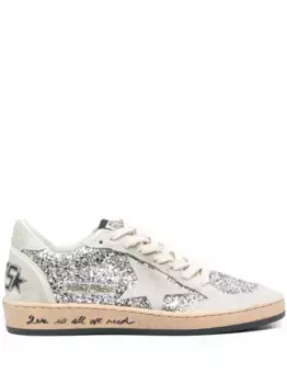 Кеды Ball-Star с блестками GOLDEN GOOSE, нейтральный