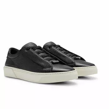 Кеды Boss Leather Low-Top, черный