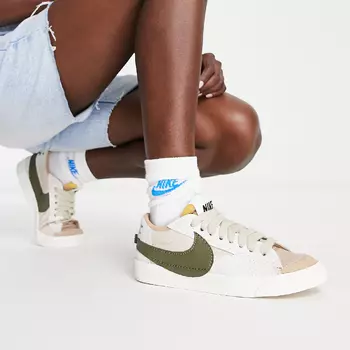 Кеды Nike Blazer Low '77 Jumbo, песочный/оливковый