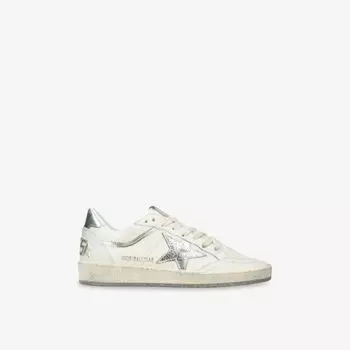 Кеды низкие женские Golden Goose Ball Star, кремовый / серебряный