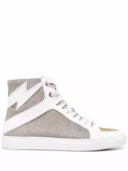Кеды с блестками Zadig&Voltaire, белый
