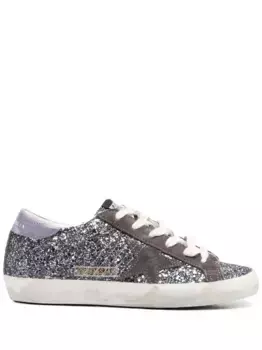 Кеды Super-Star с блестками GOLDEN GOOSE, серебяный