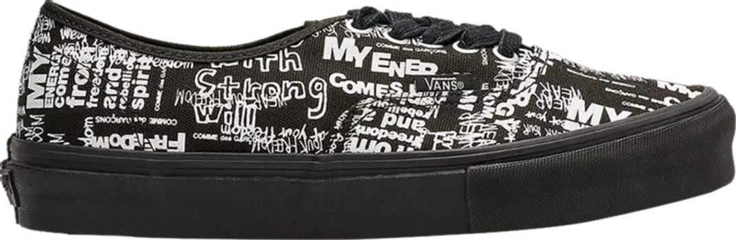 Кеды Vans Comme des Garons x Authentic LX Graffiti - Black, черный