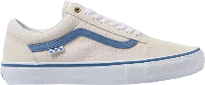 Кеды Vans Skate Old Skool Raw Canvas Blue, белый