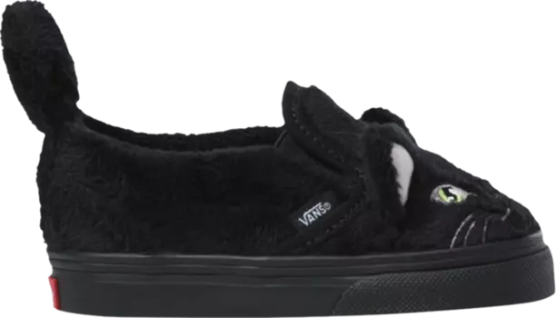Кеды Vans Slip-On Velcro Toddler Cat, черный