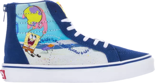 Кеды Vans SpongeBob SquarePants x Sk8-Hi Zip Kids Best Buddies 4 Life, разноцветный
