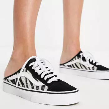 Кеды Vans Style 36 Zebra Mule, черный/белый