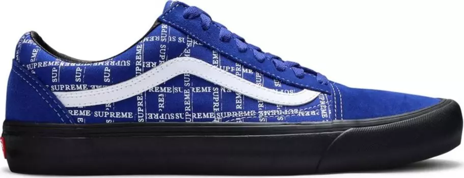 Кеды Vans Supreme x Old Skool Pro Logo Pattern - Royal, синий