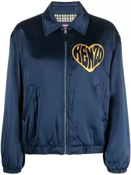 Kenzo бомбер с нашивкой, синий