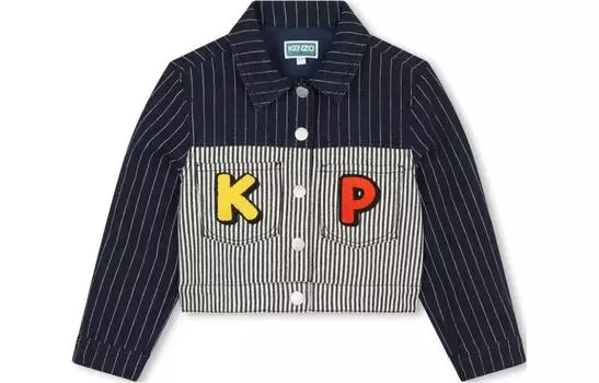 Детская куртка Kenzo, черный/серый
