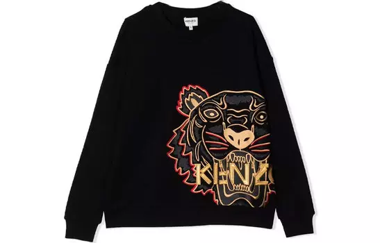 Толстовка детская Kenzo с принтом, черный