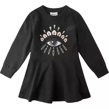 KENZO Детское платье, цвет Black