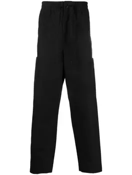 Kenzo drawstring wide leg trousers, черный