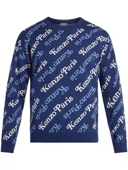 Kenzo джемпер с монограммой, синий