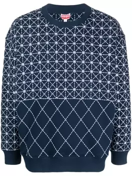 Kenzo джемпер с нашивкой, синий