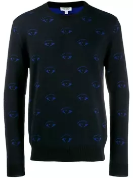 Kenzo джемпер с узором, черный