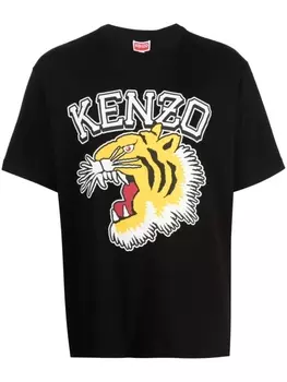 Kenzo футболка с принтом, черный