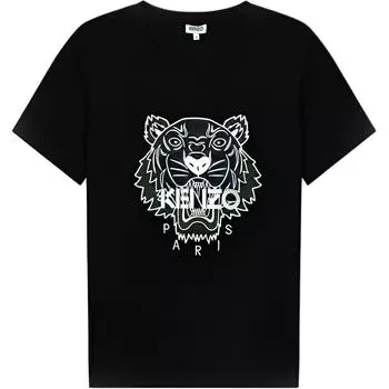 KENZO Футболка женская, черная, обычная