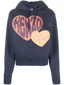 Kenzo худи с логотипом, синий