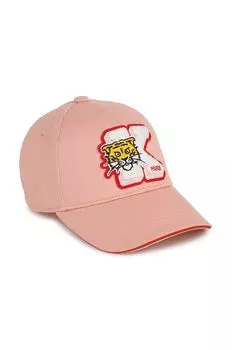 Kenzo kids Детская хлопковая бейсболка, розовый