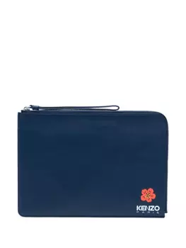 Kenzo клатч с логотипом, синий
