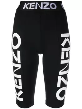 Kenzo легинсы с логотипом, черный