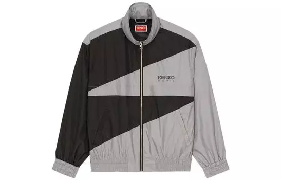 Куртка мужская Kenzo Two-Toned Retro Windbreaker, черный / серый