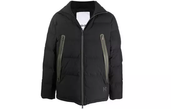 Пуховик мужской Kenzo на молнии, черный