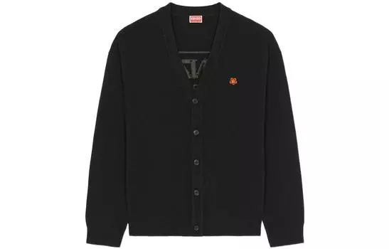 Кардиган мужской Kenzo Patch-detail Wool, черный