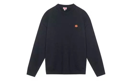Свитер мужской Kenzo Flower-patch, черный