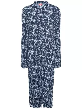 Kenzo платье Flower Camo, синий