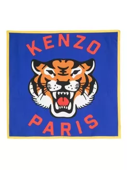 Kenzo платок с принтом Tiger, синий