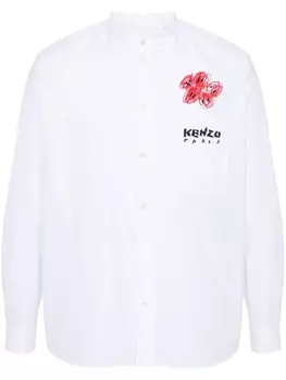 Kenzo рубашка Drawn Varsity, белый