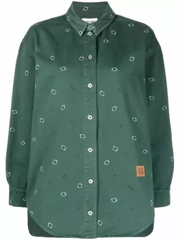 Kenzo рубашка с принтом пейсли, зеленый