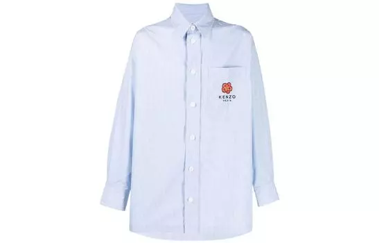 Рубашка Kenzo Logo Button-Down, синий