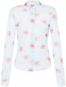 Kenzo сетчатая рубашка Rose, синий