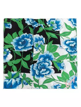 Kenzo шарф с цветочным принтом, черный