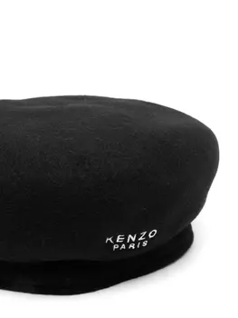 Kenzo шерстяной берет Boke Flower, черный