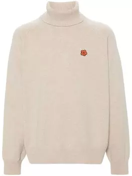 Kenzo шерстяной джемпер Boke Flower, нейтральный цвет