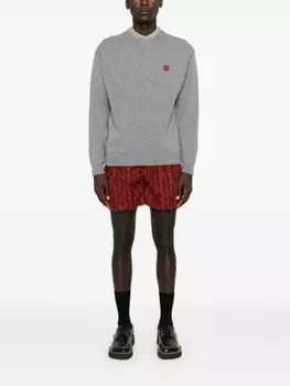 Kenzo шерстяной джемпер Boke Flower, серый