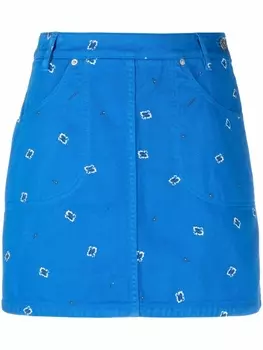 Kenzo юбка с принтом пейсли, синий